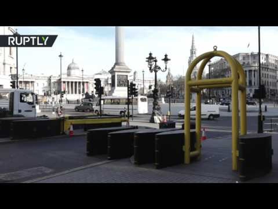 RAW: Metal barricades installed in central London following Westminster attack