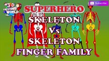 Crazy Dinosaur Skeleton Transforms Superhero Finger Family Rhyme For Kids | Superhero Skel