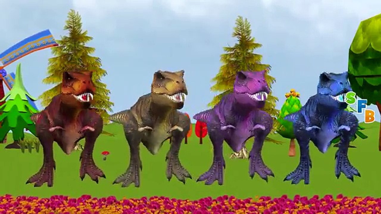 Цвета Динозавры Против Животных Finger Семья Потешки Динозавры, Горилла, Лев, Тигр Шар