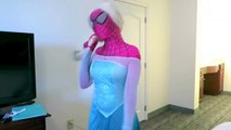 Spiderman vs Joker vs Frozen Elsa Turns Into A Doll! - Snow White, Pink Spidergirl, Two Face-1ykKTiXL