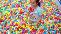 Giant Ball Pit Pool Toy Challenge - Surprise Eggs - Mashems - Shopkins - Num Noms Prizes H