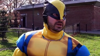 LOGAN WOLVERINE vs DEADPOOL IRL - Spiderman & Hulk Superheroes Change Color In Real Life-eL4ngQ