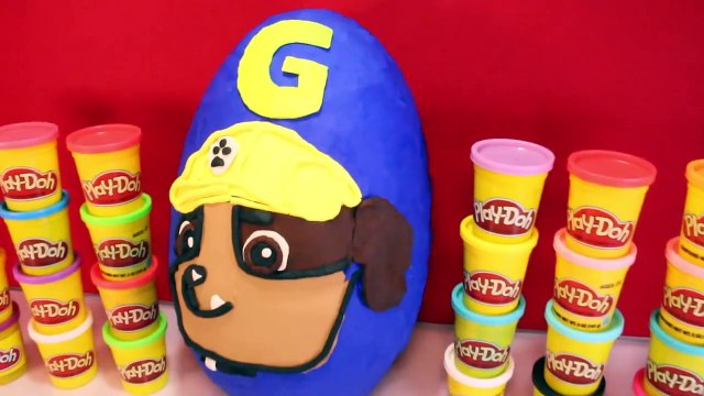 GIANT Paw Patrol EGGs Learn Letter 'G' ABCs Rubble SURPRISE TOYS Toypals.tv-04M8JC