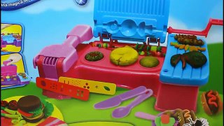 Play Doh Cookout Creations New Playdough Grill Makes Play-Doh Hotdogs Hamburgers Kabobs