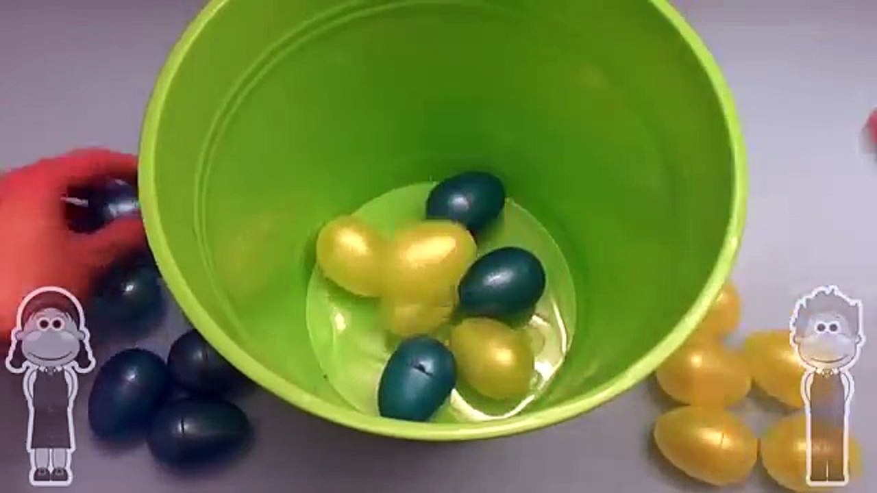Learn Colours with Surprise Eggs! Mixing Primary Colours! Mixed in a HUGE JUMBO Egg! Lesso
