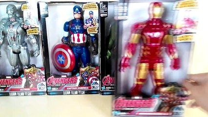 Superhero Marvel - Titan hero Tech -  Hulk vs Iron Man, Ultron, Captain America #SurpriseEggs4k-Ltc