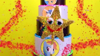 My Little Pony CANDY CAKE GAME with MLP Surprise Toys, Candy Blind Bags Kids Games Video-e37-Ca