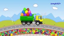 Trucks cartoon for children Surprise Eggs Learn fruits and vegetables Compilation video for kids-ur