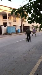 Zaid Hamid sb playing cricket.