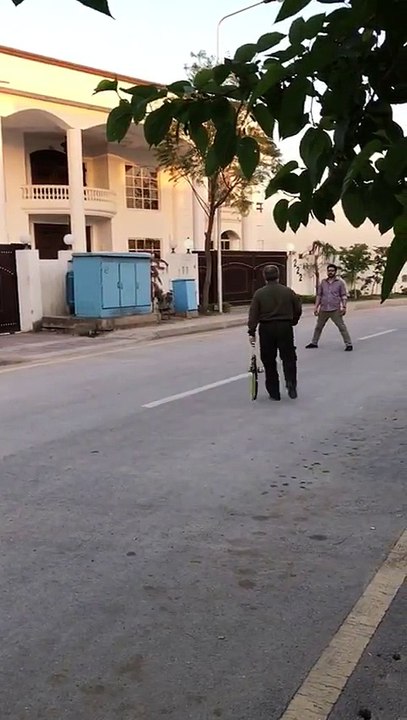 Zaid Hamid sb playing cricket.