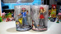 Pokemon Toys - Ash and Pikachu - Serena and Fennekin Model Sets by Takara Tomy-v8V