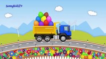 Trucks cartoon for children Learn fruits Surprise eggs Compilation videos for kids-UUQ