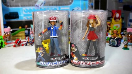Pokemon Toys - Ash and Pikachu - Serena and Fennekin Model Sets by Takara Tomy-v8V