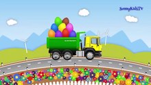 Trucks cartoon for children Surprise Eggs Learn fruits and vegetables Compilation video for kids-ursX_1