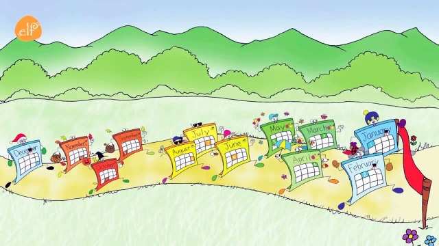 12 Months In A Year Chant for Kids - Months of the Year Song - ELF Kids Videos-z0tp