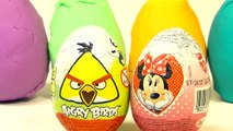 Play-Doh Eggs Angry Birds Minnie Mouse Playdough Eggs Angry Birds Minnie Mouse Surprise Eggs-Kdr