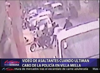 Video de asaltantes cuando ultiman cabo de la Policía en Villa Mella