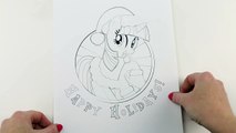 My Little Pony Twilight Sparkle HAPPY HOLIDAYS Speed Coloring Book Page with Markers-okP7