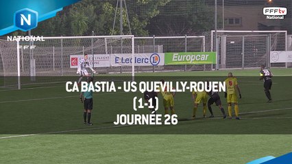 J26 CA Bastia - US Quevilly-Rouen (1-1), le résumé