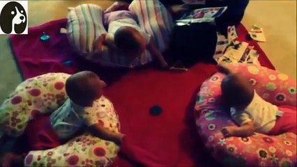 Baby fun] "Healing movie collection that triple baby is too cute and laughable