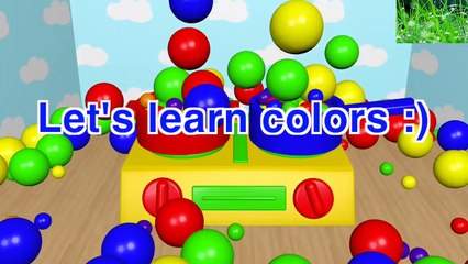 Apprenez les couleurs de la cuisine de jouets de cuisson des boules de couleurs brillantes d'animation pour les enfants