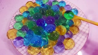 DIY How to Make Orbeez Water Drop Pudding Gummy Balls Learn Colors Slime Icecream