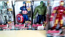 Superhero Marvel - Titan hero Tech -  Hulk vs Iron Man, Ultron, Captain America #SurpriseEggs4k-L