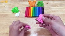 Play and Learn Colours with Playdough Modelling Clay with Butterfly and Frog Molds Fun for