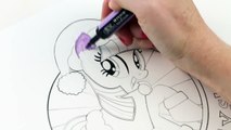 My Little Pony Twilight Sparkle HAPPY HOLIDAYS Speed Coloring Book Page with Markers-okP