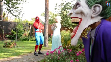 Superman Game Hide and Seek vs Frozen Elsa and Anna Tinkerbell Spiderman Pink Spidergirl x