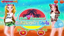 Belle and Rapunzel California Girls - Disney Princess Dress and Makeup Games