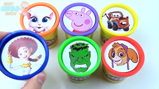 Сups Stacking Toys Play Doh Clay Talking Tom Cars McQueen Masha Paw Patrol LEARN COLORS