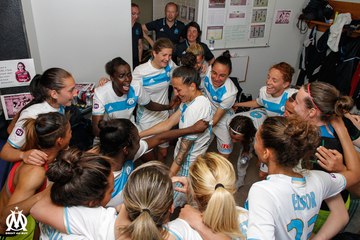 D1 - OM 2-0 EAG : la joie du maintien des Olympiennes