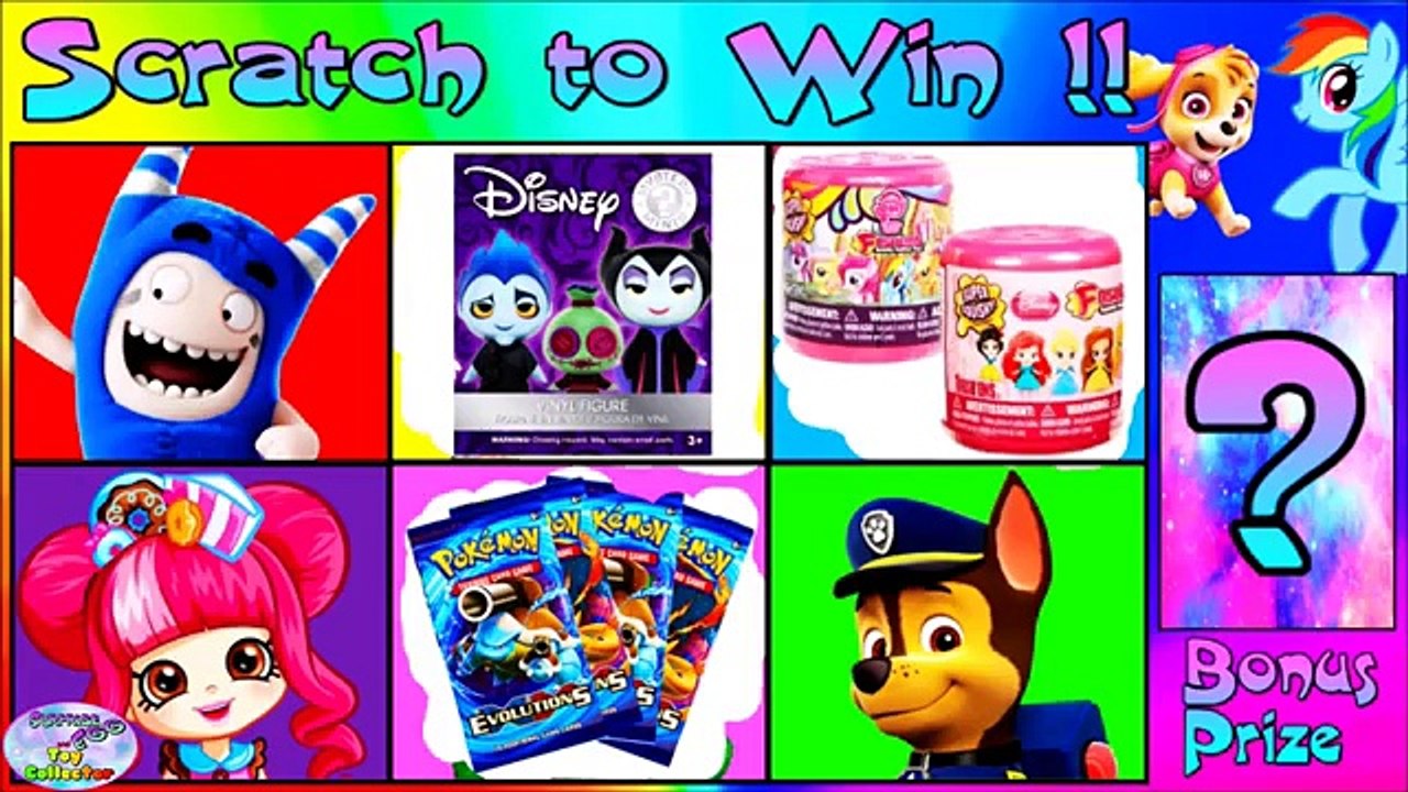 My Little Pony Mane 6 Surprise Toys Scratch Card Game 2 Surprise Egg and Toy Collector SET