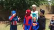 Spiderman Ruins Elsas Dress! With Ketchup Maleficent vs Elsa Fun Superhero Movie In Real Life