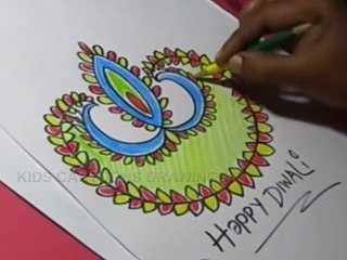 How to Draw Diwali Greeting Step by Step