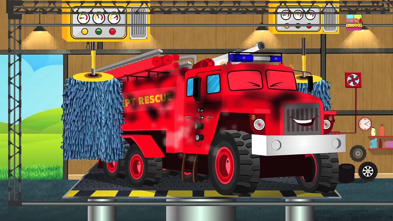 NEW The Fire Truck with Police Car Patrol Kids Vehicles Cartoon for children 3D Cars & Tru
