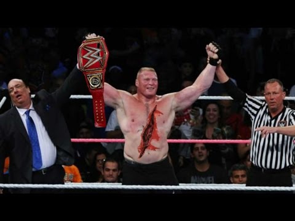 WWE Goldberg vs Brock Lesnar Universal Championship Full Match 2017 - Wrestlemania 33