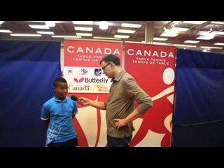 Tyrese Knight (BAR) - ITTF GJC Butterfly Canada Junior and Cadet Open 2014