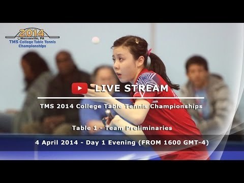 2014 TMS College Table Tennis Championships - Day 1 Evening - Table 1