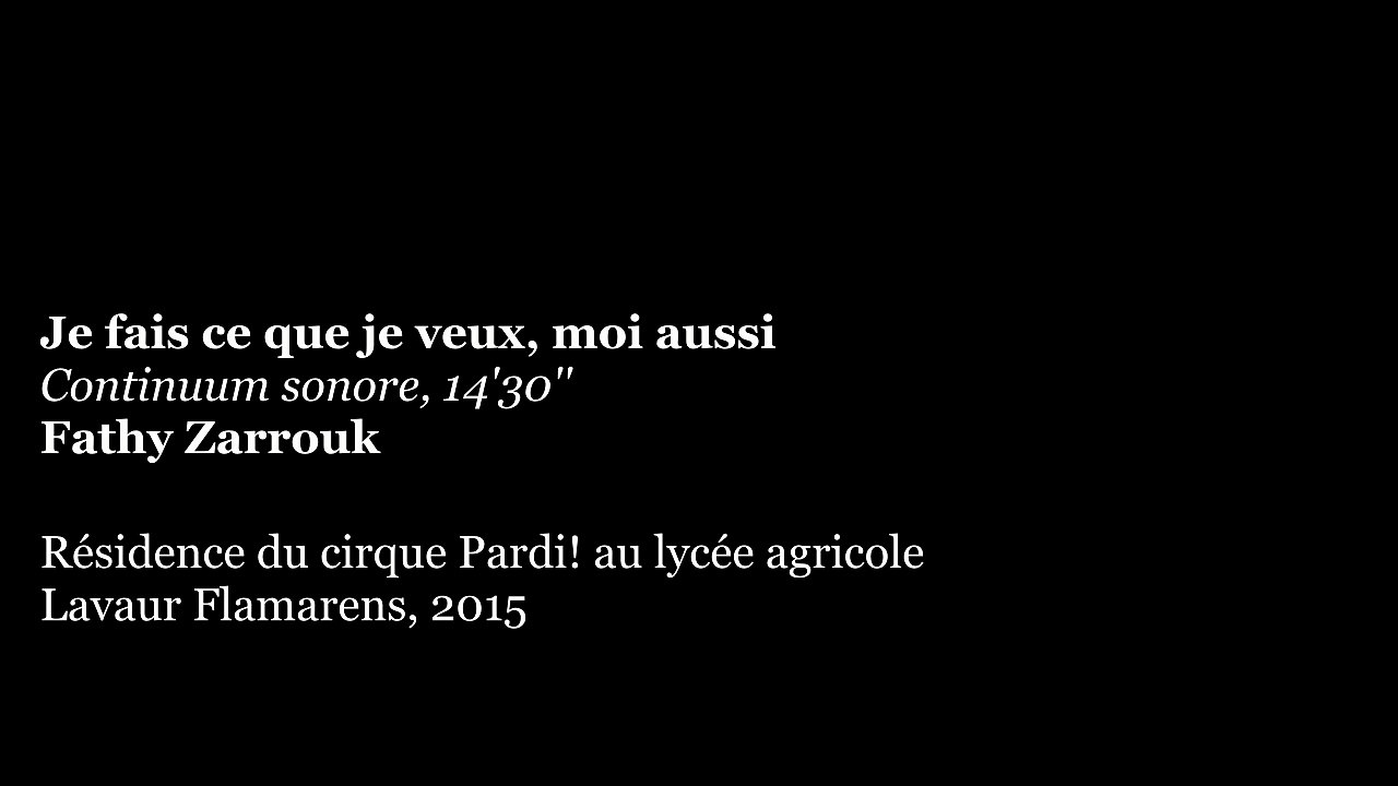 Je fais ce que je veux moi aussi
