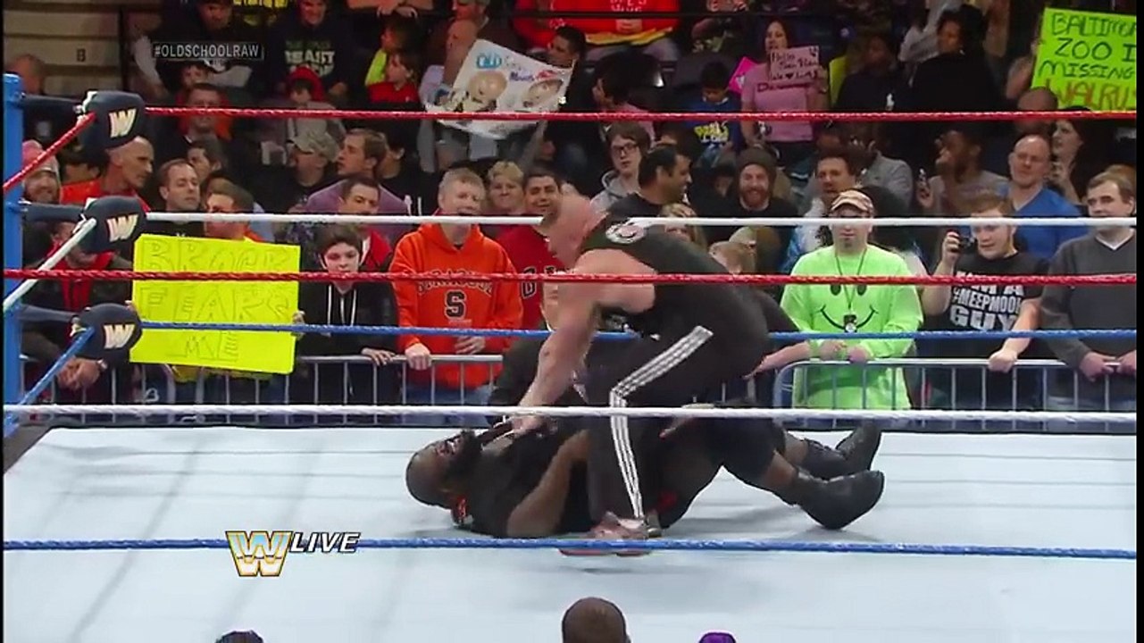 Brock Lesnar dislocates Mark Henry's elbow  Raw