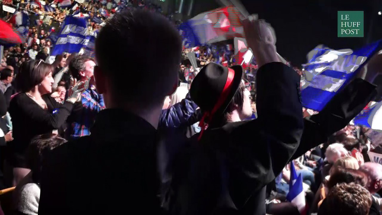 Ne cherchez pas la trace du FN dans un meeting de Marine Le Pen car... "elle n'est pas la candidate du FN"