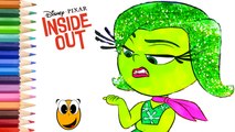 Disgust INSIDE OUT coloring video ☼ Riley's Emotions ☼ Inside Out Disney Pixar Speed Coloring