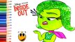 Disgust INSIDE OUT coloring video ☼ Riley's Emotions ☼ Inside Out Disney Pixar Speed Coloring