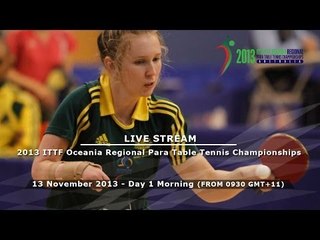 Скачать видео: 2013 ITTF PTT Oceania Regional Para Table Tennis Championships - Day 1 Morning