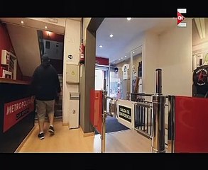 شيماء سيف وزوجها فى تحدى صعب داخل "الجيم" بأسبانيا