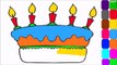 Learn to Draw and Color for Kids Birthday Cake Coloring Pages