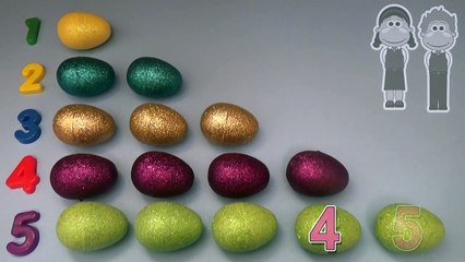 Download Video: Learn Colours and Counting with Glitter Surprise Eggs! Opening Eggs Filled with Toys for K