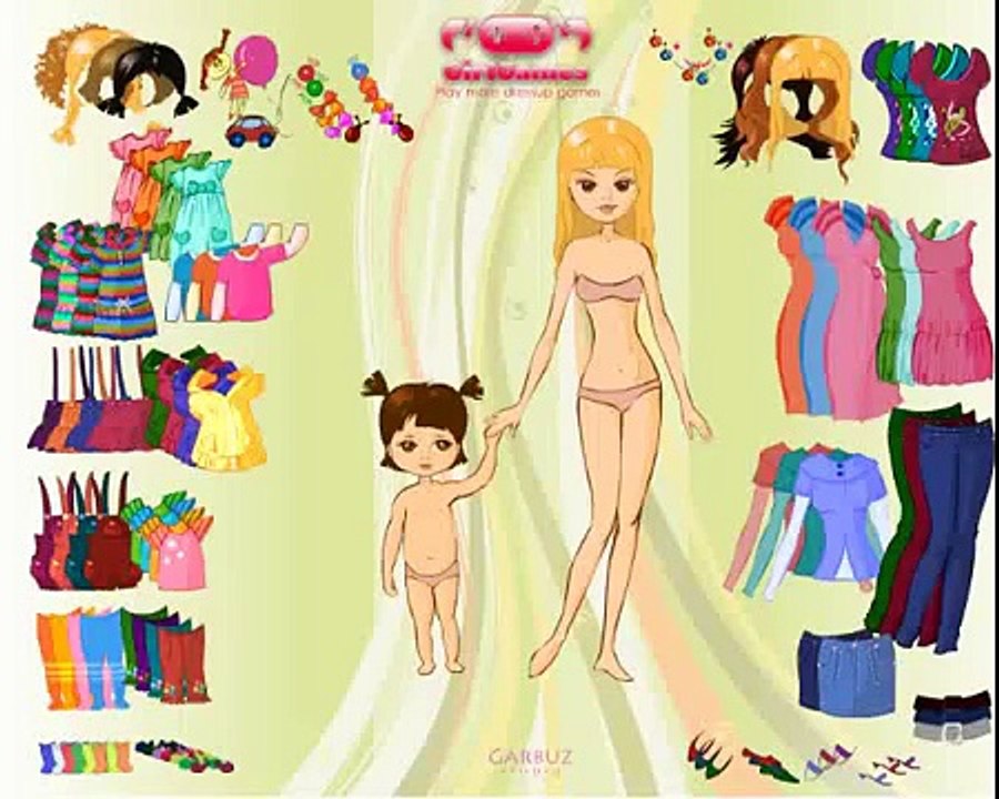 Мама дочь платье вверх весело Дети Игры для девушки Новые функции